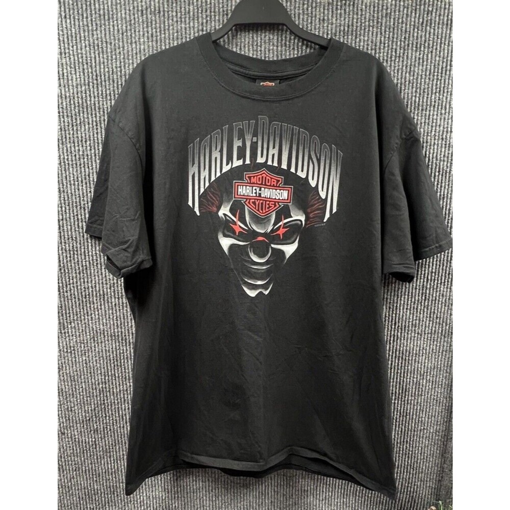 Harley Davidson Motorcycles 2014 Shirt Mens XL All Over Graphic Canada Hanes Tag